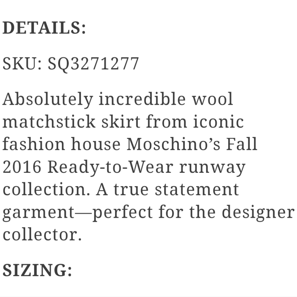 Moschino Skirt - Picture 15 of 15